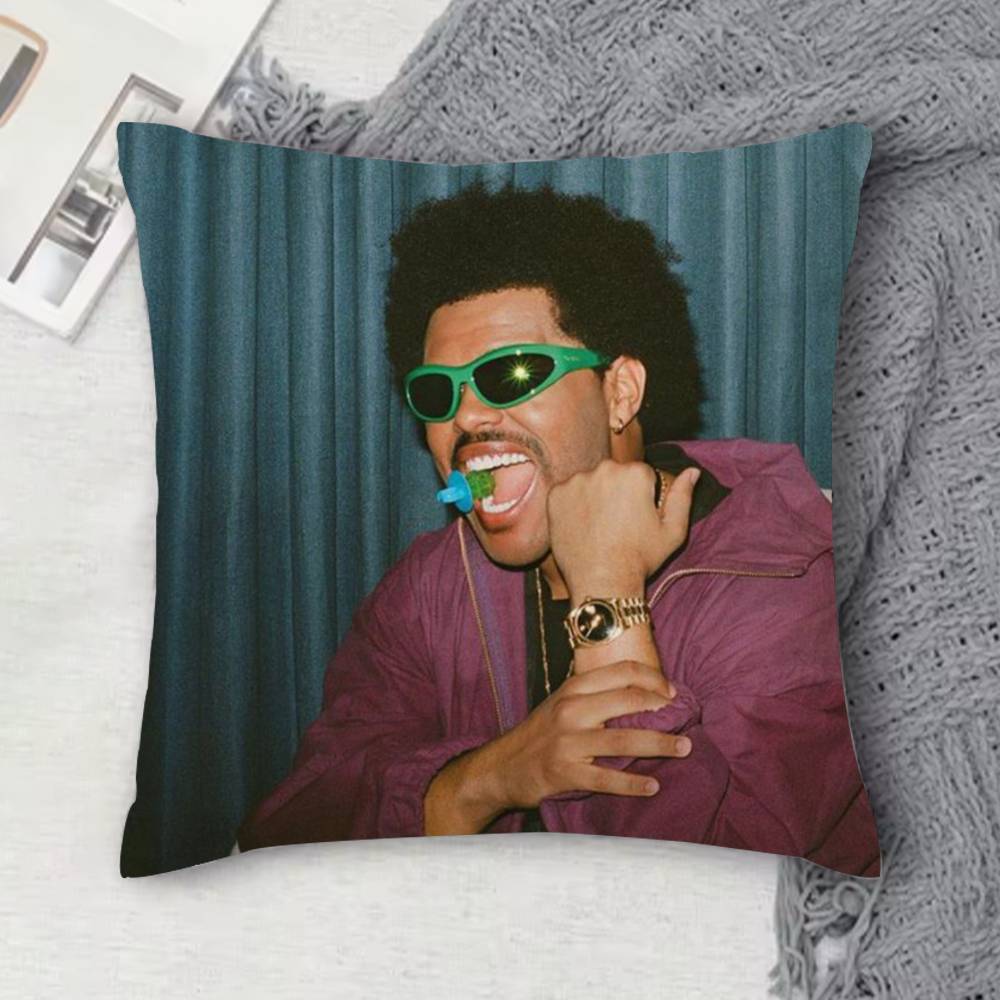 TThe weeknd Doublesided Printed Square Decorative Cushion Cover for Sofa Living Room Home Decor