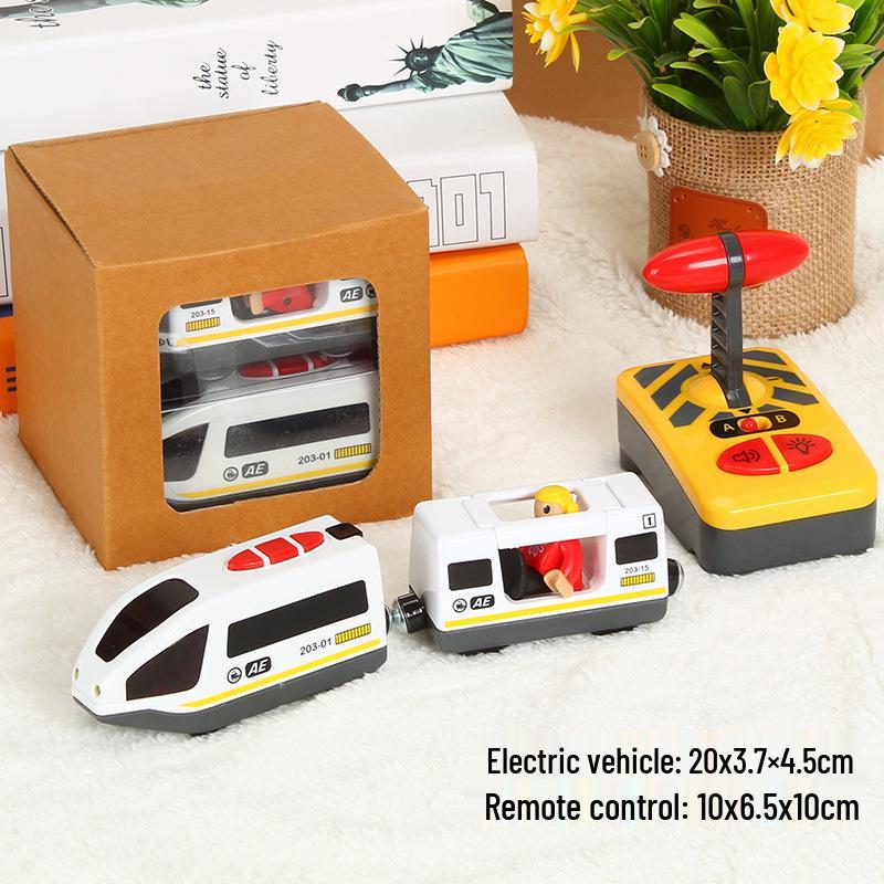 Magnetic Electric Train Engine Toy for Kids - Compatible with All Wooden Tracks