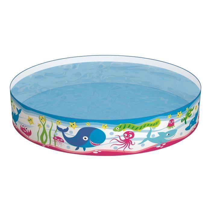 Piscine - Bestway - FILL 'N FUN - Diamètre 1.22m - Hauteur 25cm - Multicolore - PVC, Vinyle