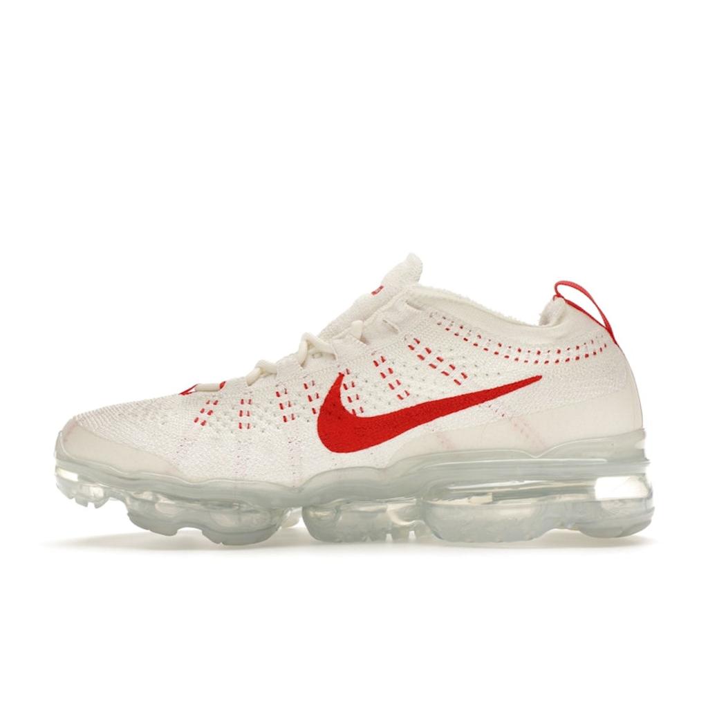 Nike  Air VaporMax 2023 Flyknit Sail Track Red Women Sneakers Cream Phantom Metallic-Silver DV6840-102