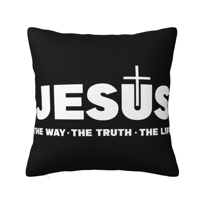 Jesus Saved My Life Cushion Covers Christian Religious Faith Velvet Luxury Pillows Decor Home