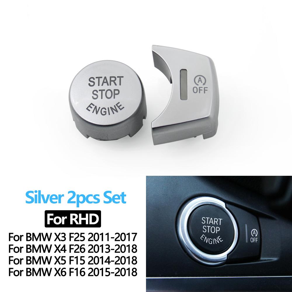 Drswk4 LHD RHD Car Engine Start Stop Button Switch Cover OFF Button For BMW X3 X4 X5 X6 F25 F26 F15 F16 61319291693,61319291694