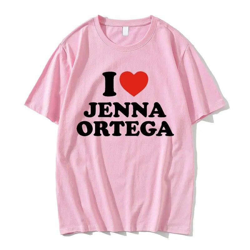 

Футболка I Love Jenna Ortega, топы, летние свободные футболки унисекс в стиле хип-хоп с короткими рукавами, унисекс, женская мода, повседневная футболка большого размера, европейский размер L