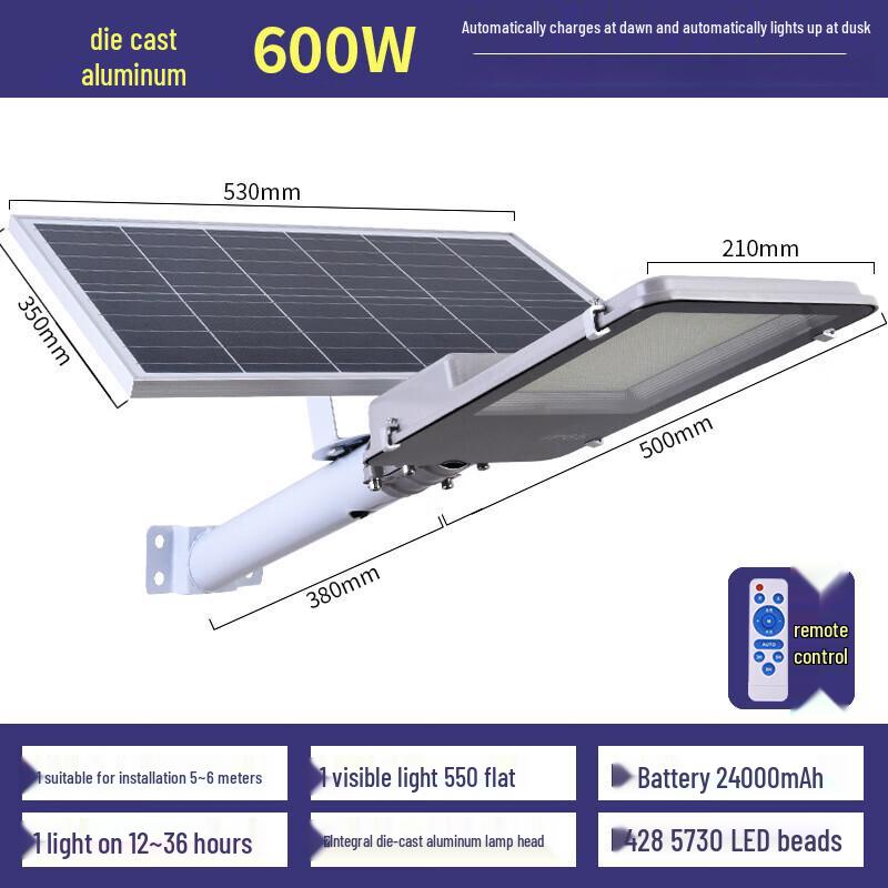 Xuan Yong 500W LED Solarstraßenlaterne mit Bewegungssensor