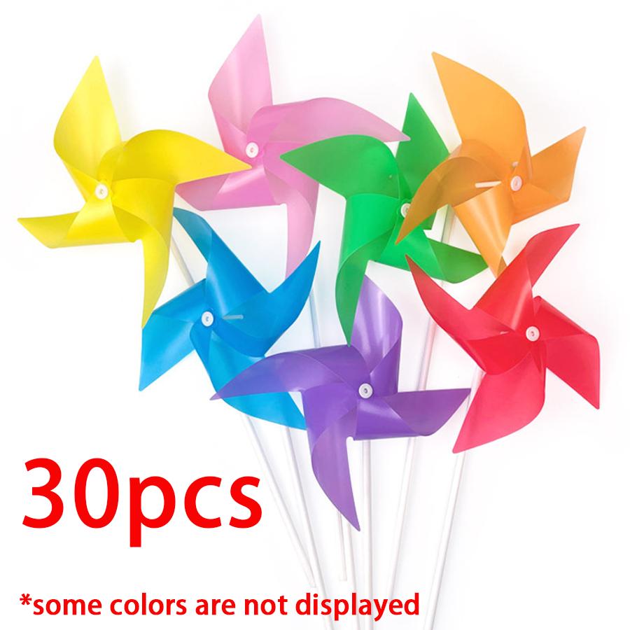 10/30/50pcs Plastic Pinwheel Outdoor Decor for Scenic Spot Wedding Party Festival Celebration Activities Atmosphere Tool XJM