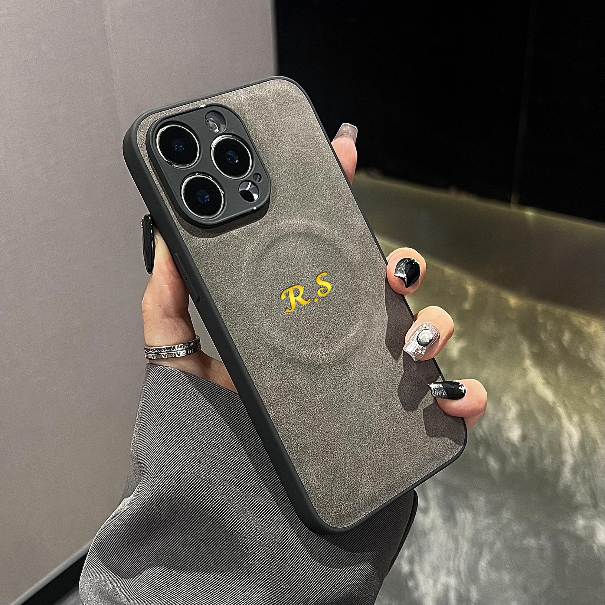 

Personalized Hot Foil Stamping Custom Name Initials Magnetic Wireless Charging Phone Case for iPhone 11 12 13 14 15 16 Pro Max For iPhone 11 Pro