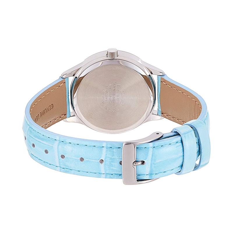 Casio 50 Meters Waterproof Quartz Movement Leather Strap Japanese and Korean Watch 31mm Women's Watch White Dial LTP-E306L-7BVDF