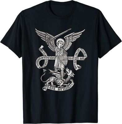 Camiseta unisex San Miguel Arcángel Ángel Católico Defiéndenos