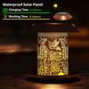 Solar-Powered Bird Feeder Hanging Garden Decor Waterproof Hollow Mushroom Light Outdoor Bird Supply