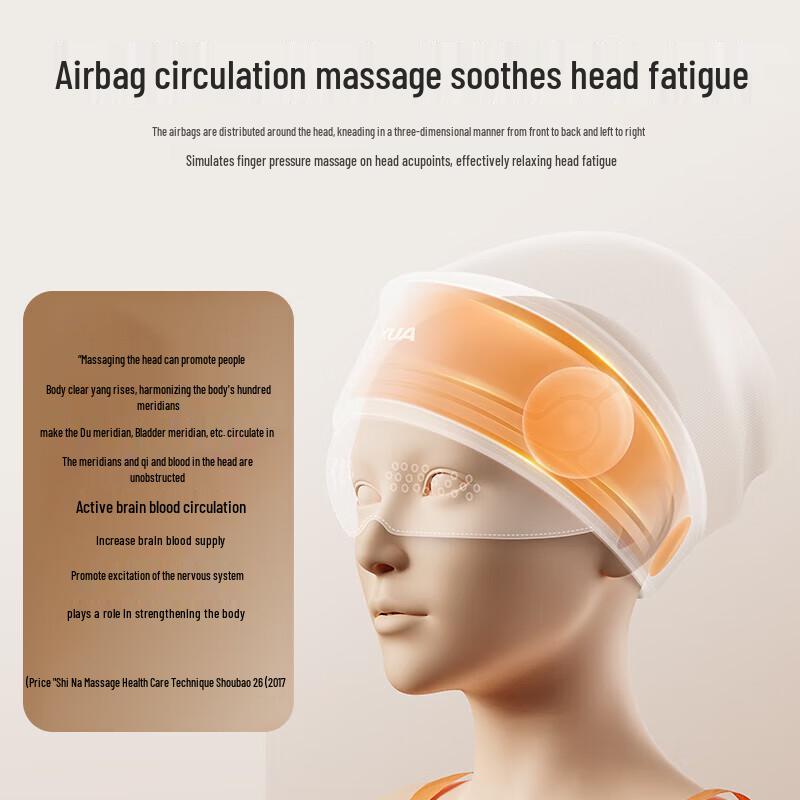 Electric Head Massager with Airbag & Heat Therapy