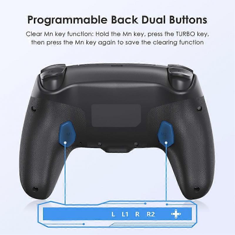 Bezdrátový Bluetooth ovladač s duální vibrací, gamepad, ovladač herní konzole pro ovladač PS4, joystick, světelná rukojeť(Bílý)
