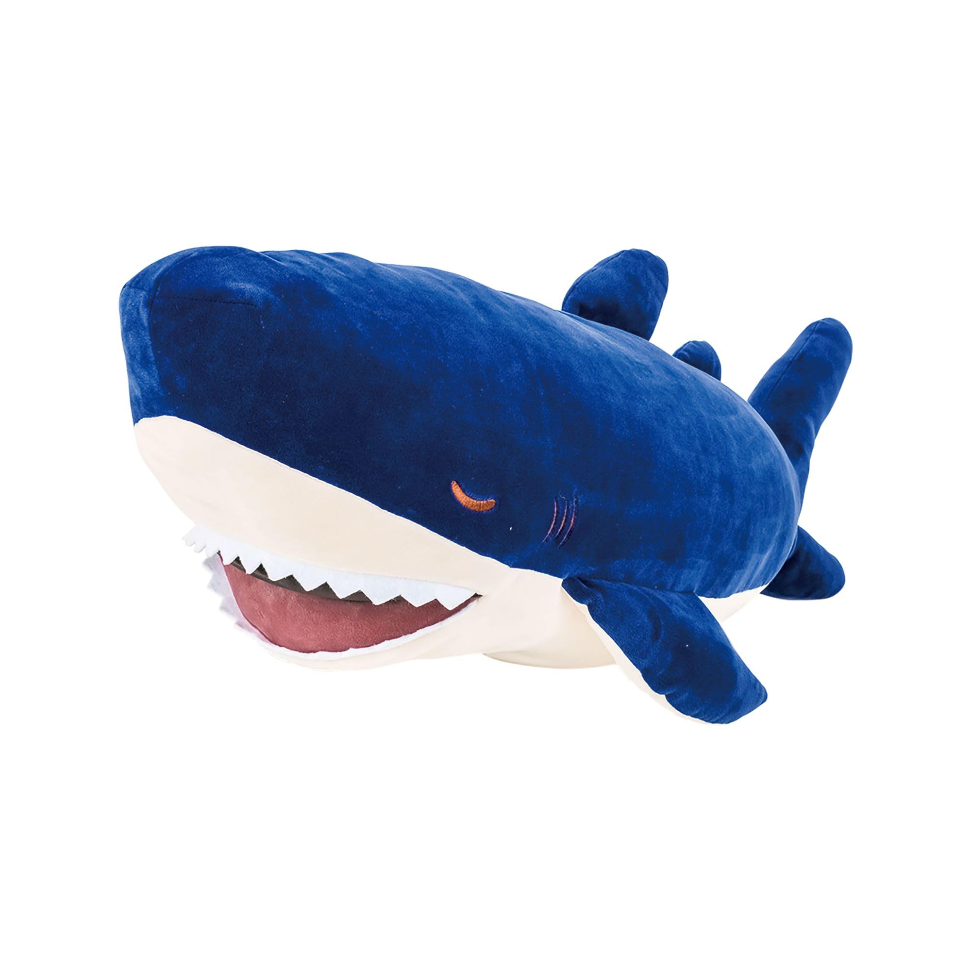 Livheart Premium Sleepy Animals Kamu Kamu Shark Zap Bolster Cushion 35cm Fluffy and (approx. long) Squishy, 68842-63