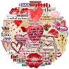 50 Pcs Valentine'S Day Love Pet Stickers - Girlish Doodle Decals For Journal Stationery Decor Animeworlds Store