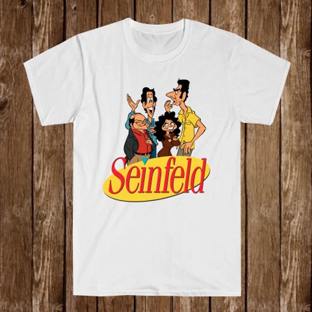 Seinfeld Cartoon Cast Men s White Size S-5XL XL