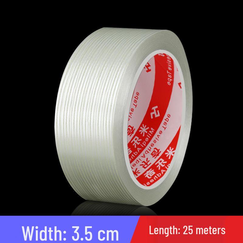 Strong Adhesive Striped Fiber Tape: Mold Fixing, Electrical Appliance Binding, No-Residue Packaging