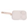 Nonstick Egg Pan Egg Frying Pan 3 Section Square Grill Pan for Breakfast Gas Stove Induction Cooker