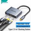ShanZe DKK6 USB-C Docking Station: HDMI, Gigabit Ethernet, VGA, Audio, USB Hub.