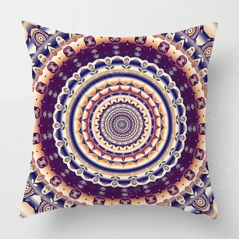 Fall Home Decor Autumn Living Room Throw Pillow Cover Sofa Boho Cushion Cover Mandala