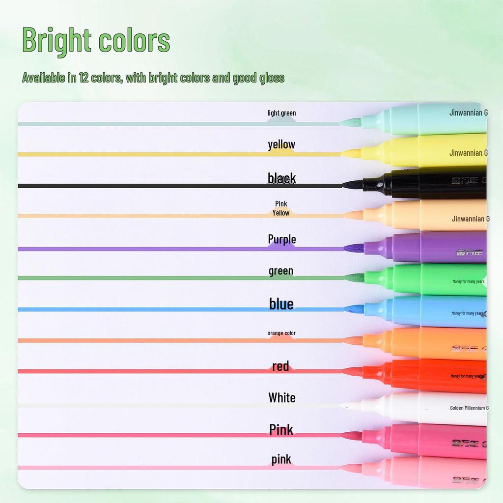 Washable 12-Color Body Paint Pen Set for Halloween, Concerts & Face Painting