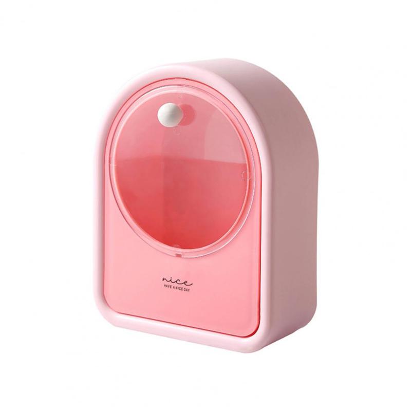 Excellent Cotton Pad Dispenser Easy To Take Sanitary Practical Wall Mounted Makeup Cotton Swabs Flip Organizer