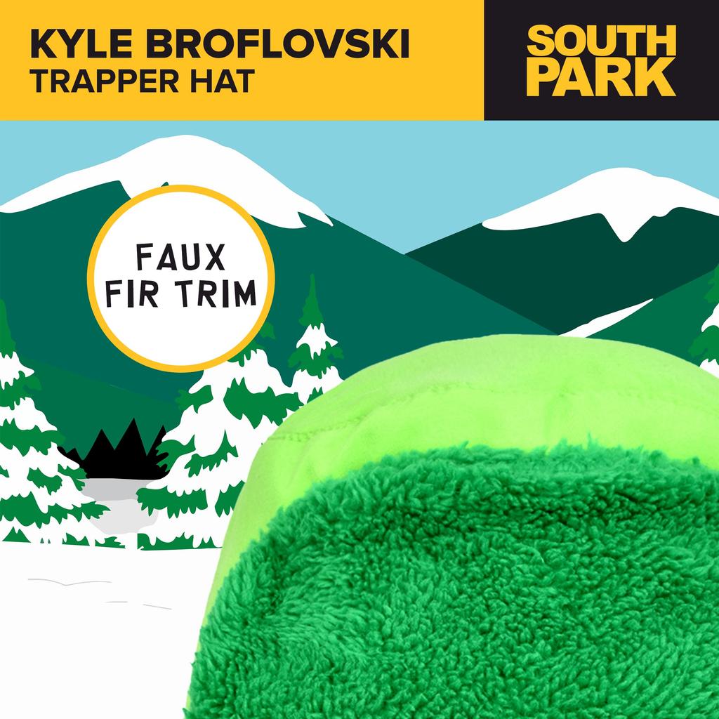 Concept One South Park Kyle Broflovski Acrylic Cosplay Trapper Hat Green One Size Fits All