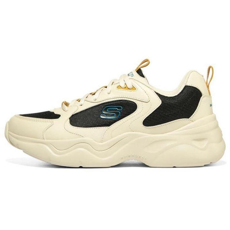 Skechers D LITES 3.0 AIR Men Low Top Chunky Sneakers Natural Black 894091-NTBK 42