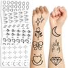 New Korean Black and White Small Expression Tattoo Stickers Waterproof Party Gift Funny Face Stickers