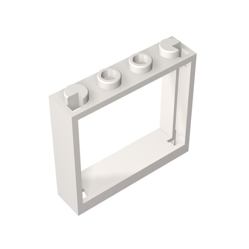 MOC 60594 50g Educational Interlocking Building Blocks Spare Parts 1x4x3 Window Frame 50g (27 pieces) белый