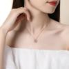 Collier Cœur d'Amour Trèfle à Quatre Feuilles pour Femmes Chaîne de Clavicule Luxe Léger Niche Cadeau d'Anniversaire Saint-Valentin Qualité