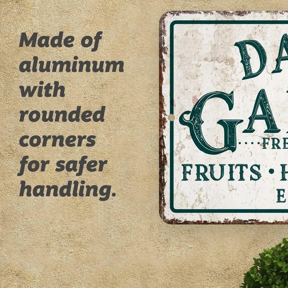 Personalized 8x12 Inch Retro Metal Sign, Waterproof Farmhouse Wall Decor for Garden Yard