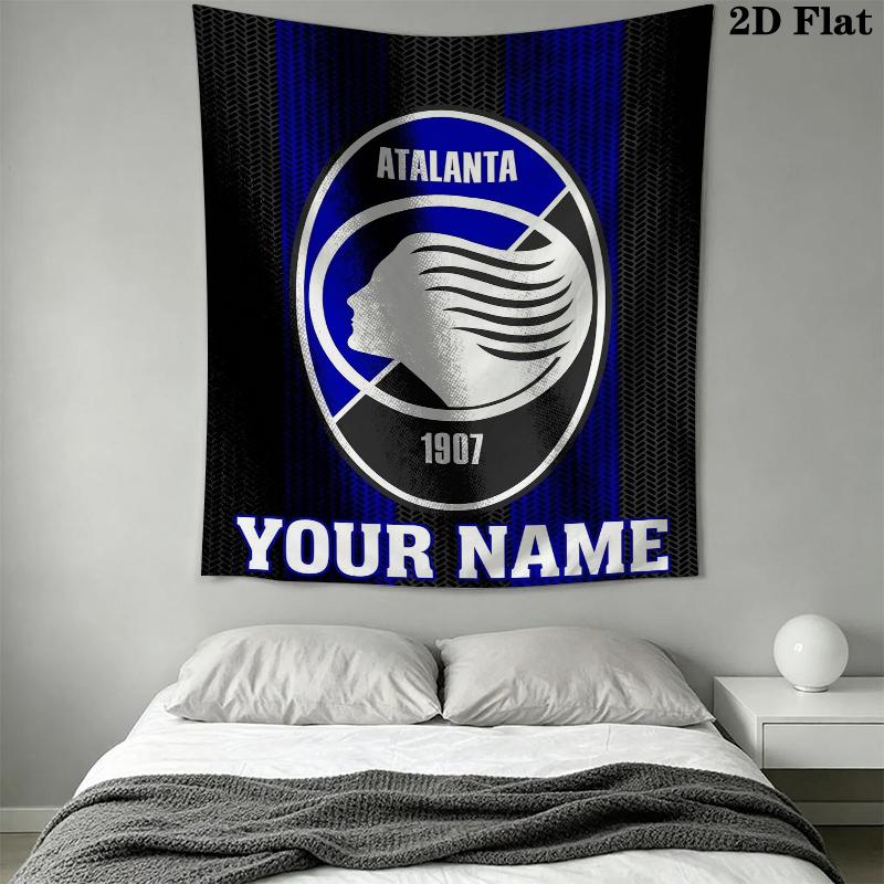 Custom Name Atalanta BC Wall Tapestry Aesthetic Wall Hanging Printed Fabric Blanket Decorative Tapestries for Bedroom Living Room Home Decor