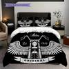 Motorcycle Club Emblem Bedding (1 * Duvet Cover + 2 * Pillowcase, Without Core) 2D Flat Duvet Cover and Pillowcase Bedding Set Soft and Comfortable