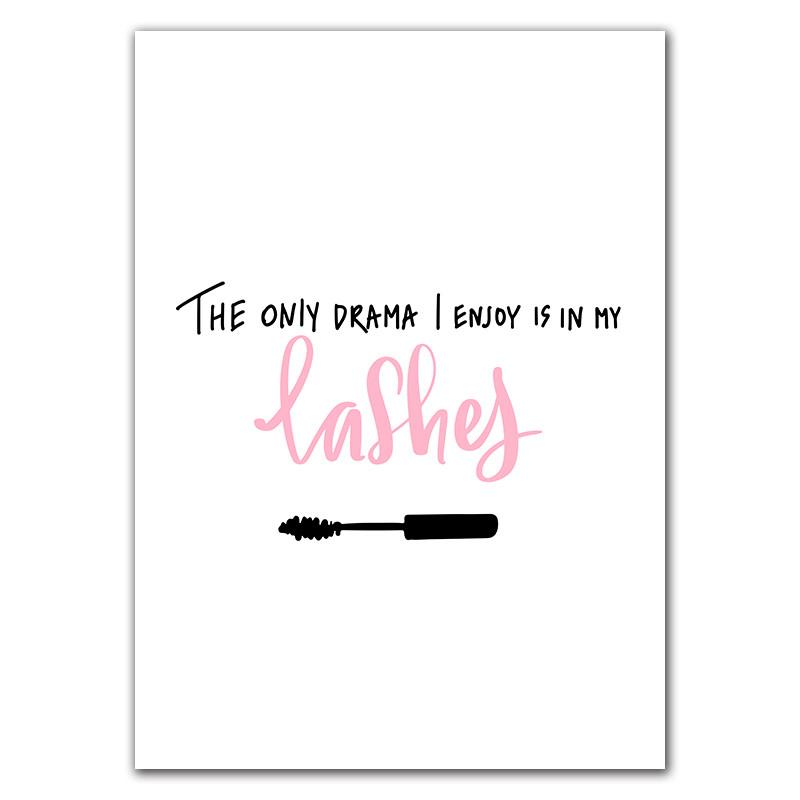 

Красивые ресницы с принтами, иллюстрация для макияжа, красота, постер, декор, художественная картина на холсте, спа-салон, студия, Настенный декор HD3118 21x30cm no frame