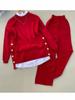 2025 Fashion Button Decor Fake Two-Piece Set - Europe & America Style