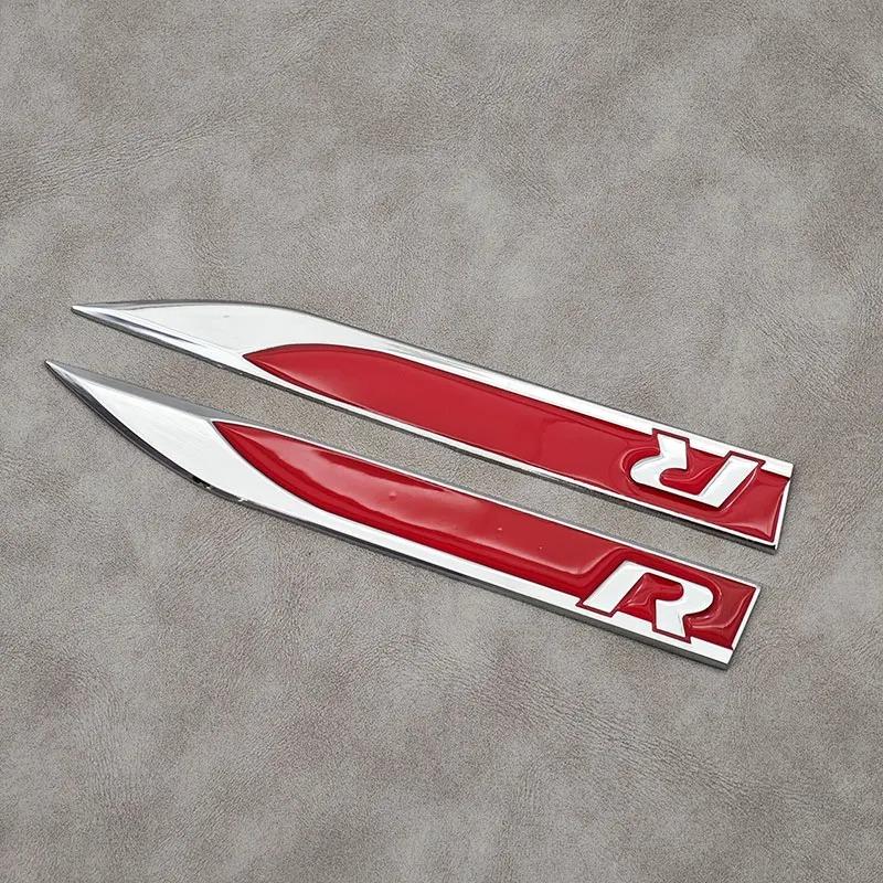 2 Stück Metall Logo R Emblem Auto Kotflügel Seitenemblem Für Passat Polo Golf 4 5 6 7 Jetta