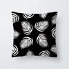 Home Decor Black and White Plant Leaf Sofa Pillow Cover Office Seat Cushion  Tropical
