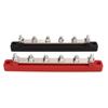 2PCS Battery Bus Bar Black Red DC12V to 48V 150A M6 Terminal 6 Stud for RV Car Ship Yacht Power Syst