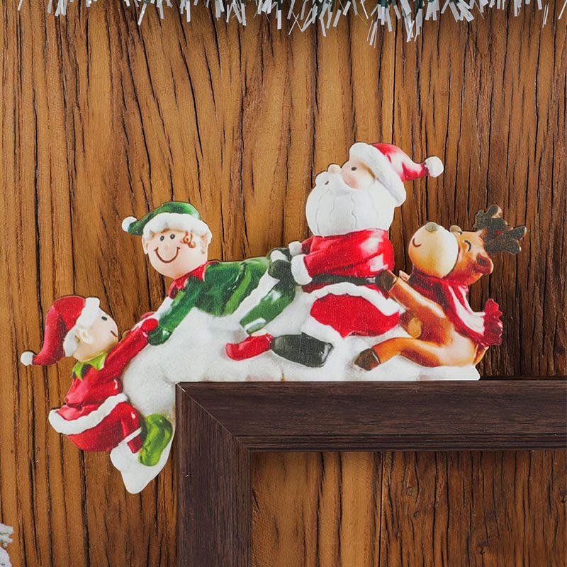 

Door Christmas Frame Decorations Santa Claus Reindeer Ornament Xmas Party Decors Kids