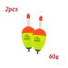 2/4Pcs EVA Luminous Fishing Night Float Light Stick Foam Plastic Bobber Sea Rock Fishing Buoyancy 10/20/30/40/50/60g/70/80g