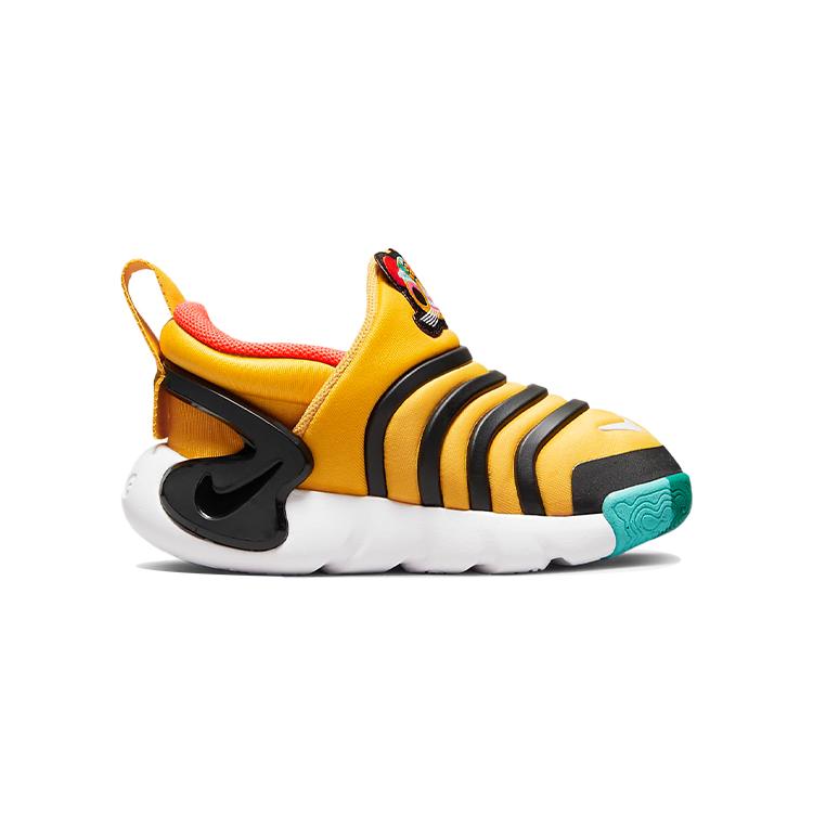 Nike Dynamo GO FlyEase SE Caterpillar Slip Resistant Low Top Sports Casual Shoes Yellow Infant And Toddler DR0271-700