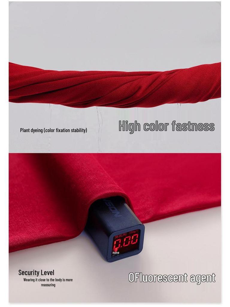 Rotes Baumwoll-Stretch-Pyjama-Set für Paare - Kurzarm, Rundhalsausschnitt, Sommer-Haus- & Outdoor-Bekleidung