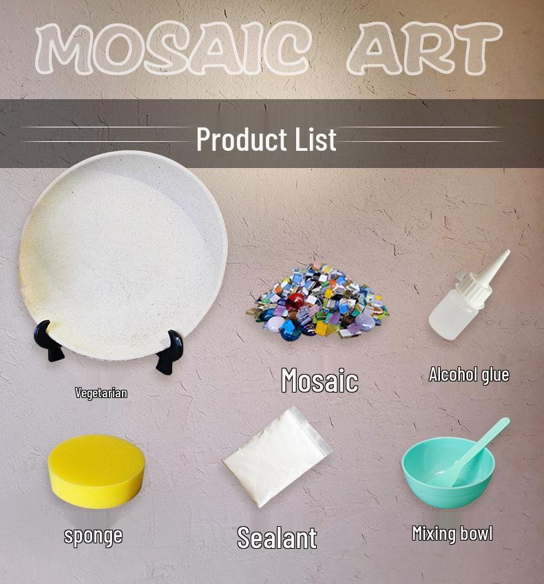 DIY Mosaic Plate Kit: Team Building, Children's Gifts, Parent-Child Educational Decor, Ornaments & Toys.