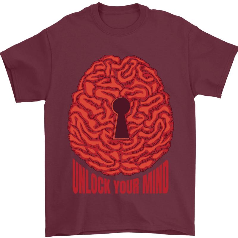 Entsperren Ihre Geist Psychologie Psychologe Herren 100% Baumwolle T shirt