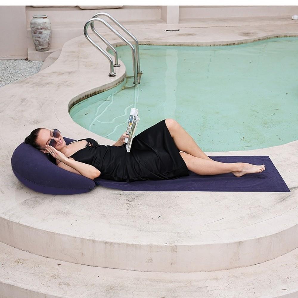 Portable Design Grass Cushion PVC Beach Sleeping Mat Air Bed Inflatable Beach Mat  Leisure