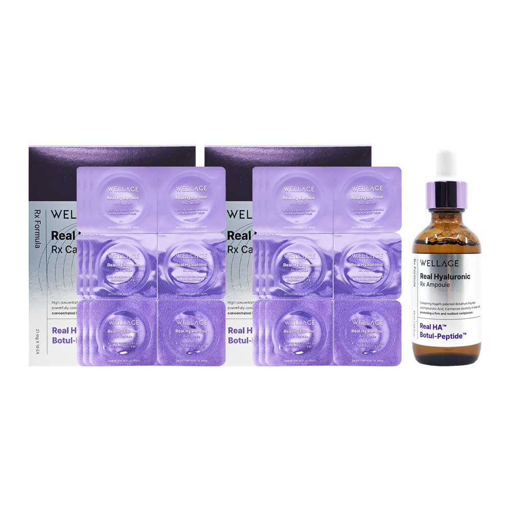 WELLAGE Hyaluronic RX Freeze-Dried Capsules Season 4 36 Doses + Ampoule 55ml Hyaluronic RX Capsules 36 doses + Ampoule 55ml
