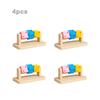 Wooden Hamster Fun Cube Chew Toy Colorful Natural Wood Teeth Grinding Toy Hideout Plaything for Syrian Hamster