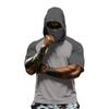 Men's Short Sleeve Hooded T Shirt Lightweight Raglan Athletic Top Casual Loose Fit Pullover Tee for Sports Workout