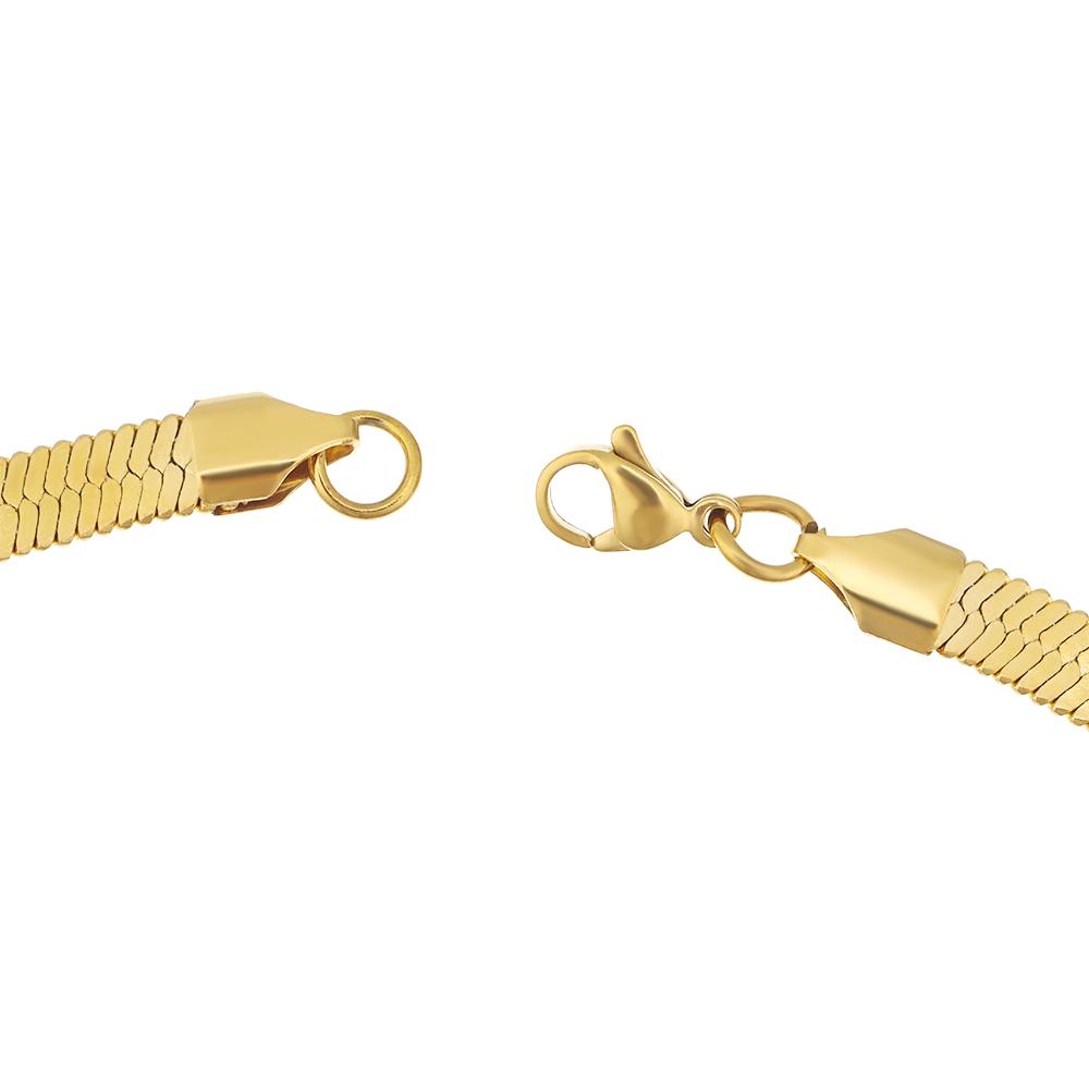 Gifts Jewelry Choker Gold/Silver Plated Flat Snake Chain Snake Link Chain Herringbone Necklace
