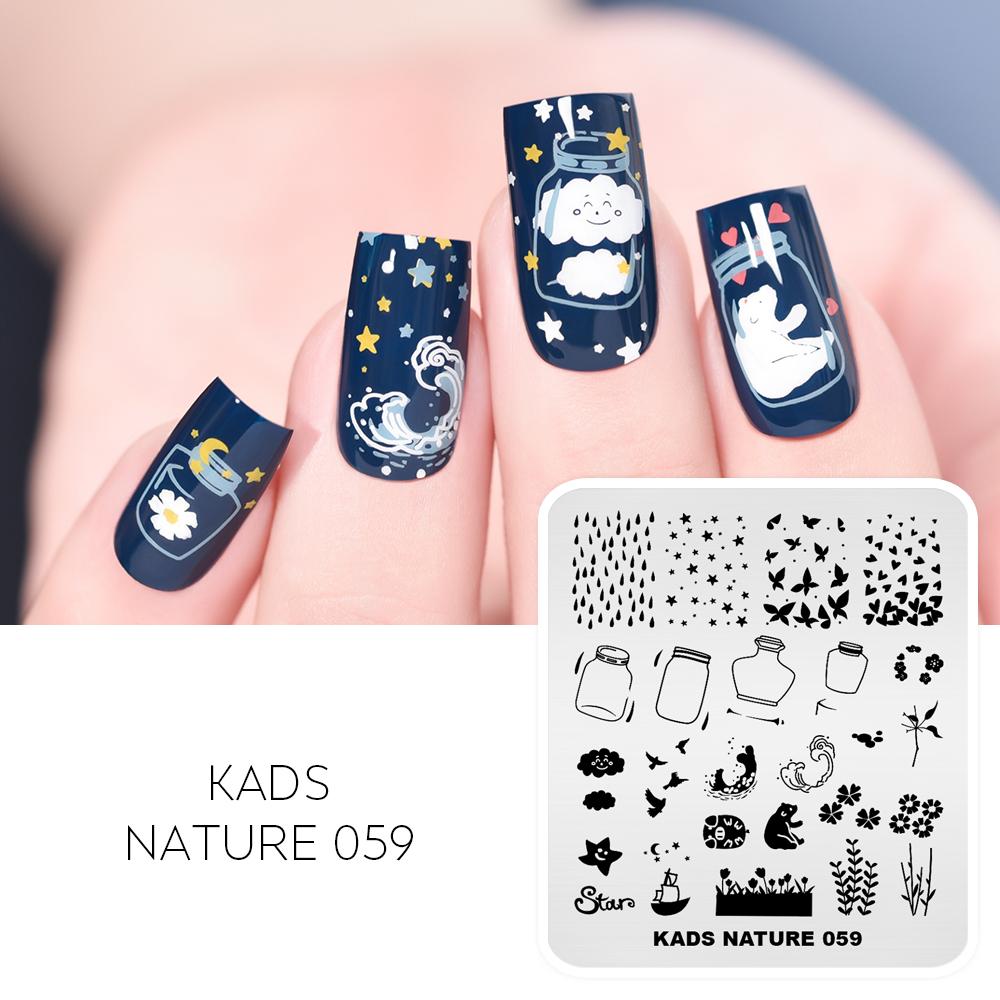 kads New Nail Stamping Plates Manicure Template Flower Chinese Nature Summer Design Nail Art Stamp Tools DIY Stencils
