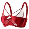 New French mesh sexy pure desire underwear thin anti-bumping adjustment bra thin large breasts